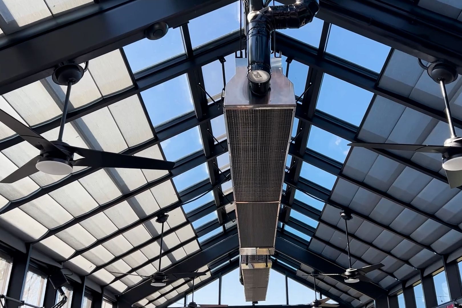 Sloping Solar Roman Shades at Harvest On Hudson